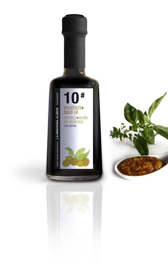 Amaniment de mostassa amb oli d'alfàbrega 
