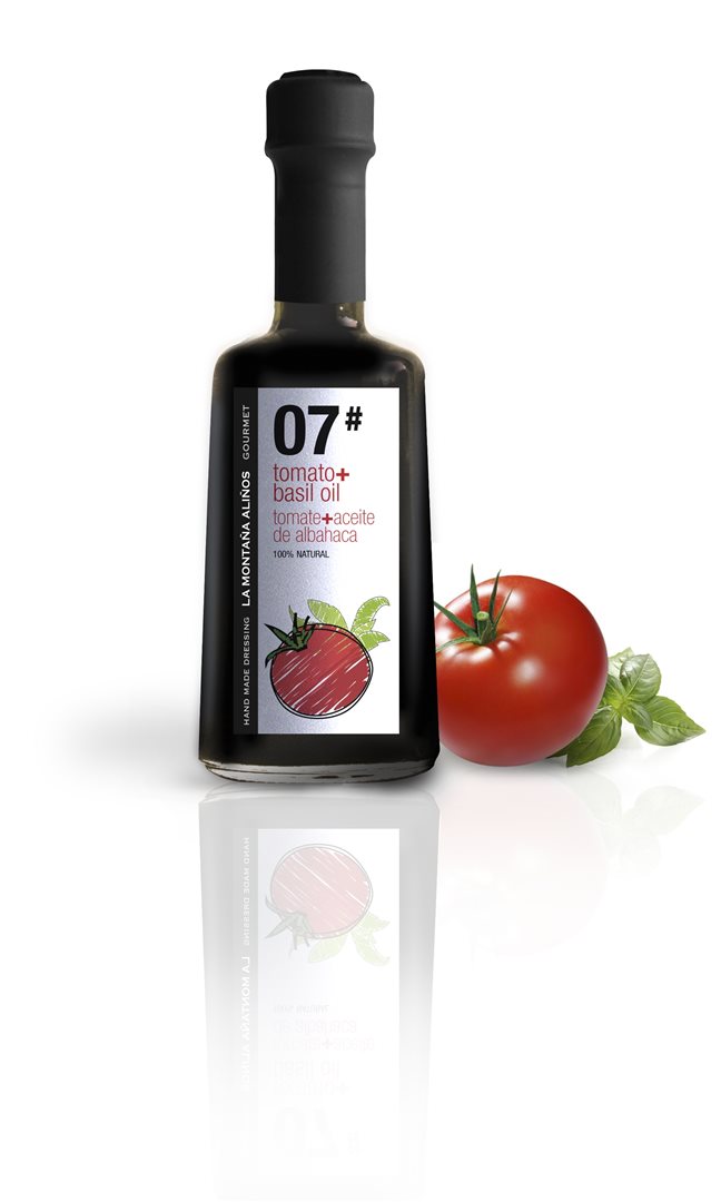 Tomato Dressing with basil oil